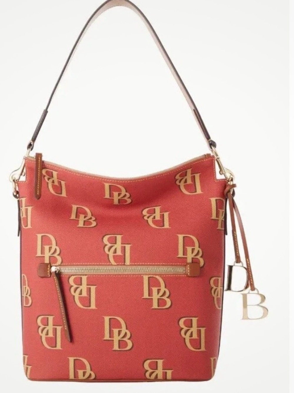 Dooney & Bourke Monogram Large Sac Shoulder Bag ~ Red